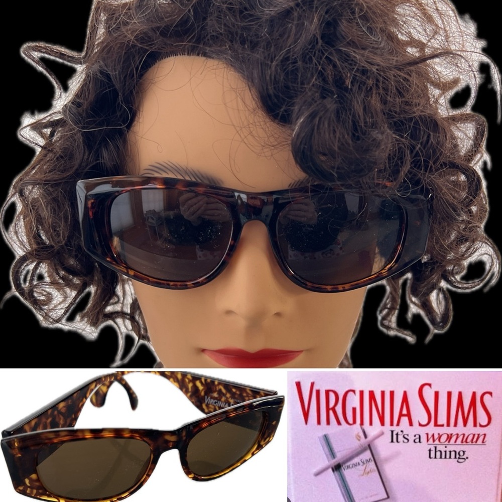 🚬1990s Virginia Slims Promo Tortoise Shell Sunglasses Cigarette Rewards Taiwan